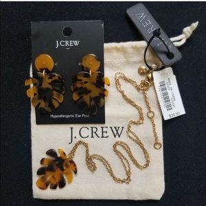 Jcrew Set Tourtoise Leaf